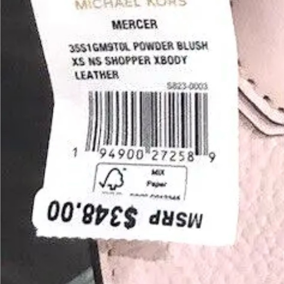 MICHAEL KORS Powder Pink Leather Mercer XS Convertible Crossbody Like new - Picture 8 of 10